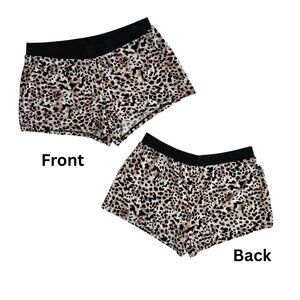 Gillian & O’Malley Leopard Print Sleep PJs Lounge Shorts | EUC | S | Blk Tan Crm